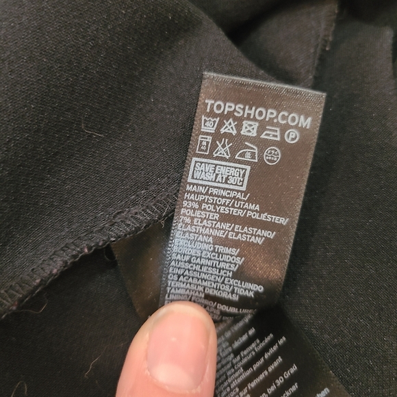 Topshop Lace Up Grommet Wide Leg Cropped Pants Gauchos Trousers - Picture 6 of 6